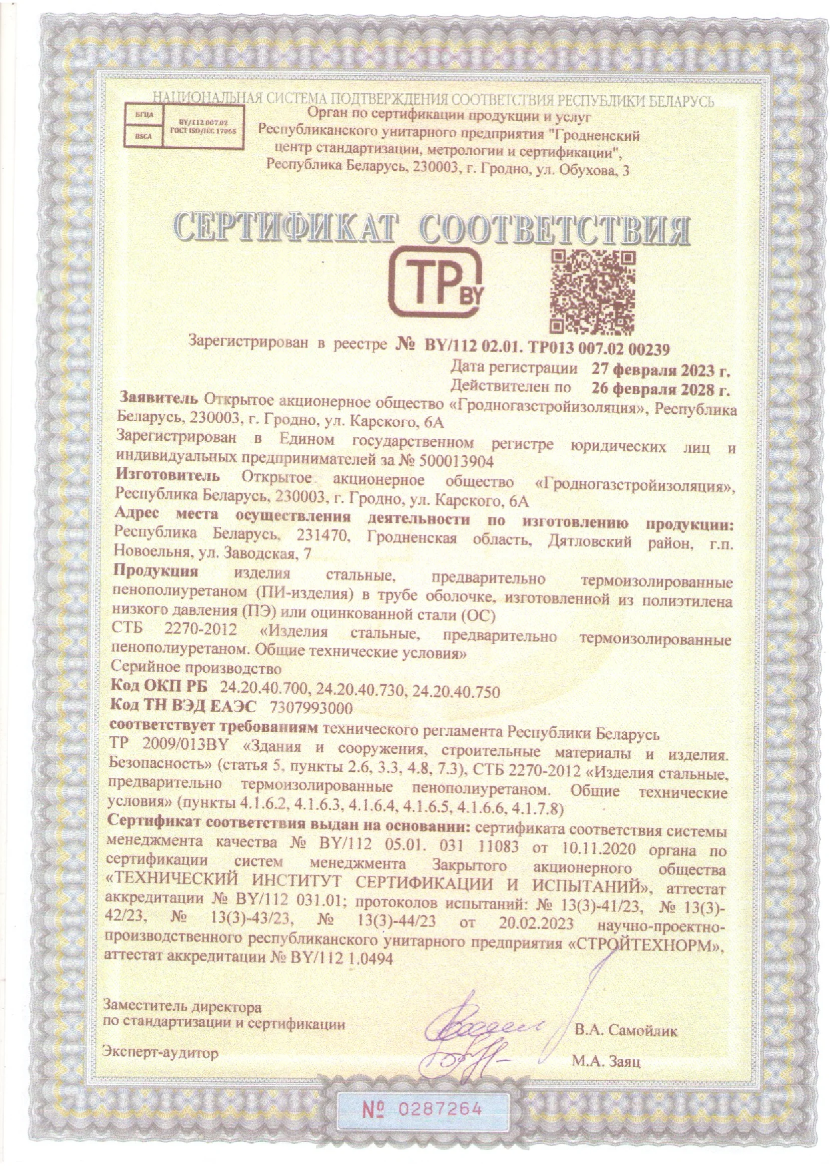 Сертификаты соответствия ПИ (1)